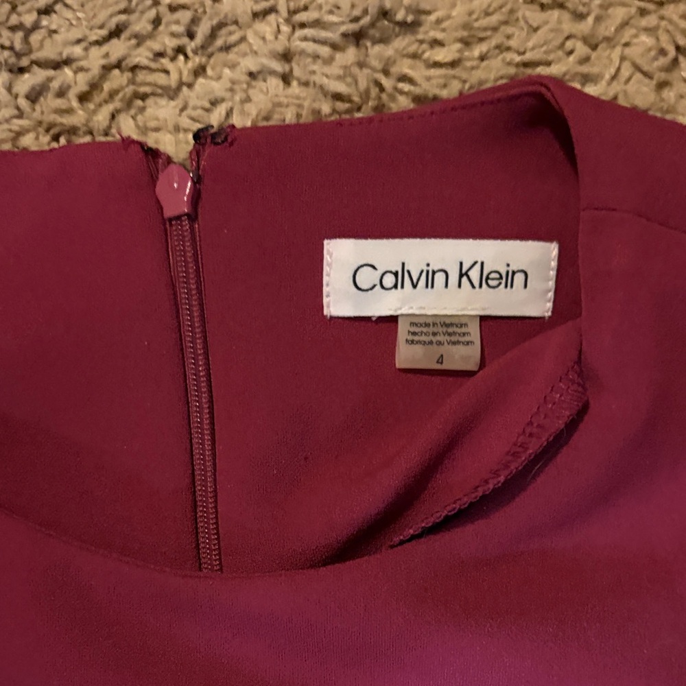 Calvin Klein Fuchsia Long Sleeve Dress - Picture 2 of 3